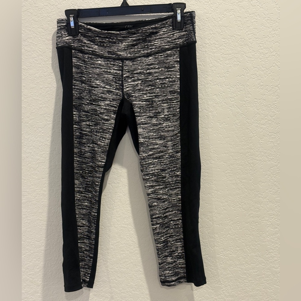 CAbi Black and Gray Capris Versatile and Stylish
